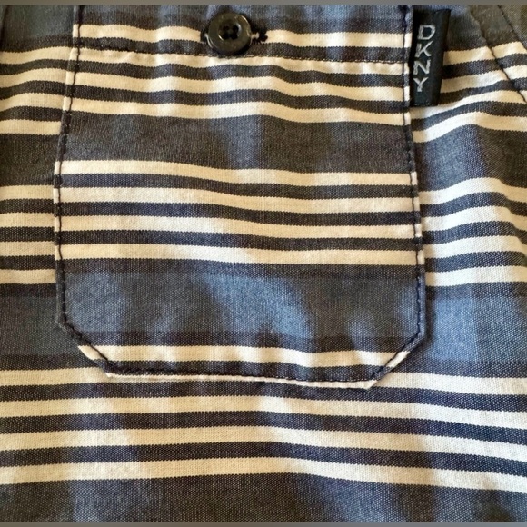 DKNY - Navy and White Striped Button Down Shirt Boys, Size 4T - Picture 3 of 4